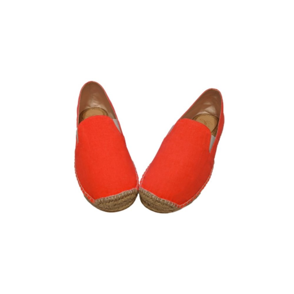 Joie Adrien Fluorescent Coral Espadrille Flats 39 1/2
